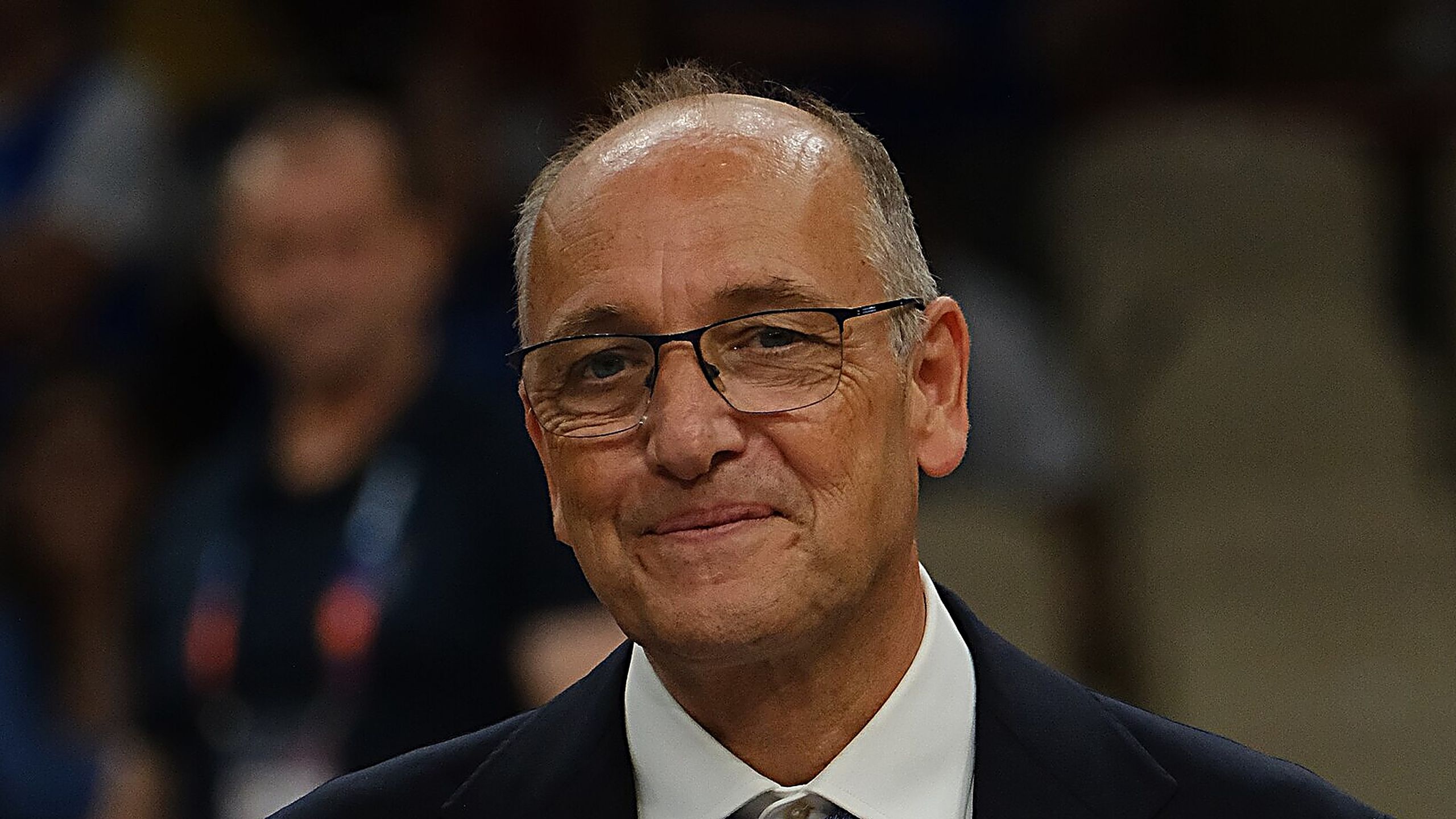Vangelis Liolios, presidente de la Federación Griega de Baloncesto, en el EuroBasket femenino de 2025