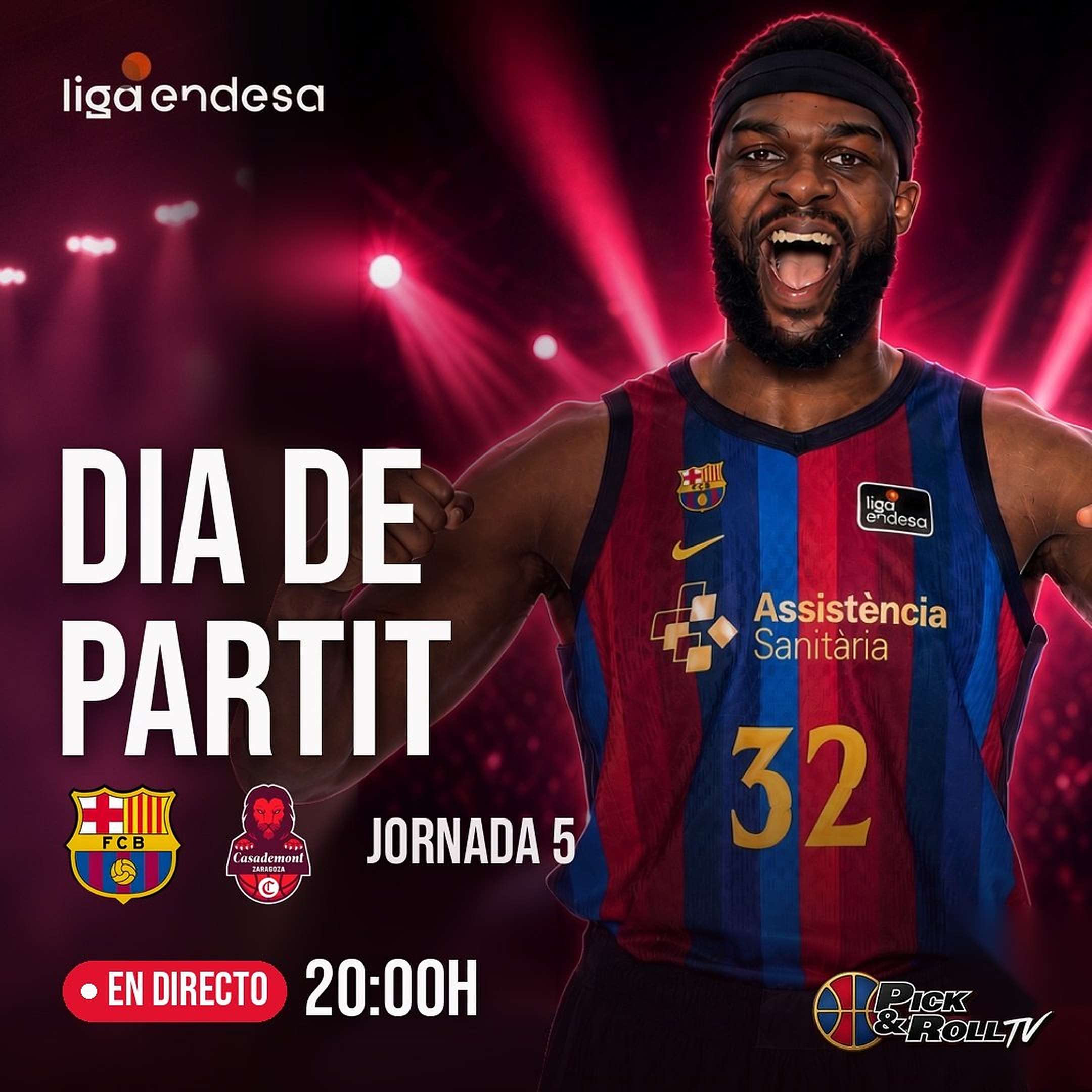 Cartel Dia de partit Barça-Casademont Zaragoza: en directo desde las 20:00