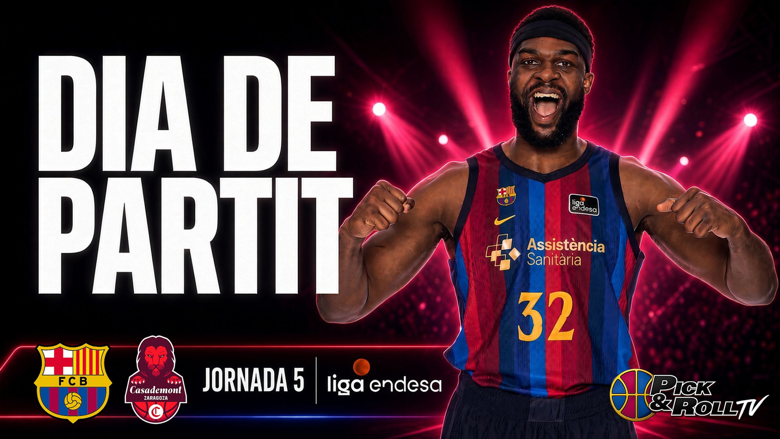 Cartel Dia de partit Barça-Casademont Zaragoza de la jornada 5 de la Liga Endesa