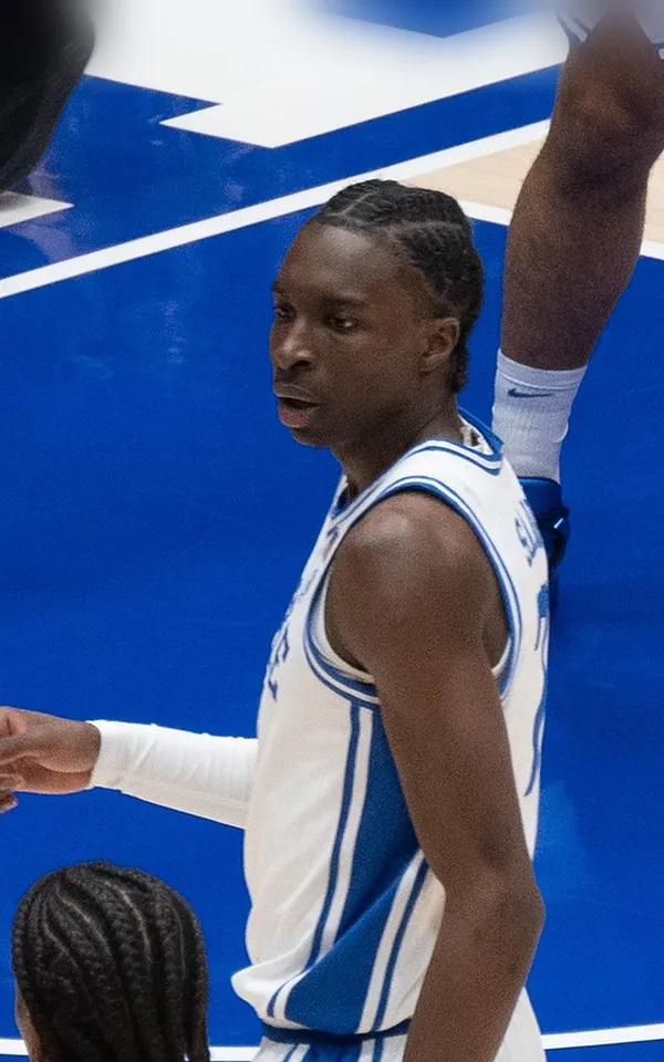 Dame Sarr, con la camiseta de Duke, en el partido ante Clemson de febrero de 2026