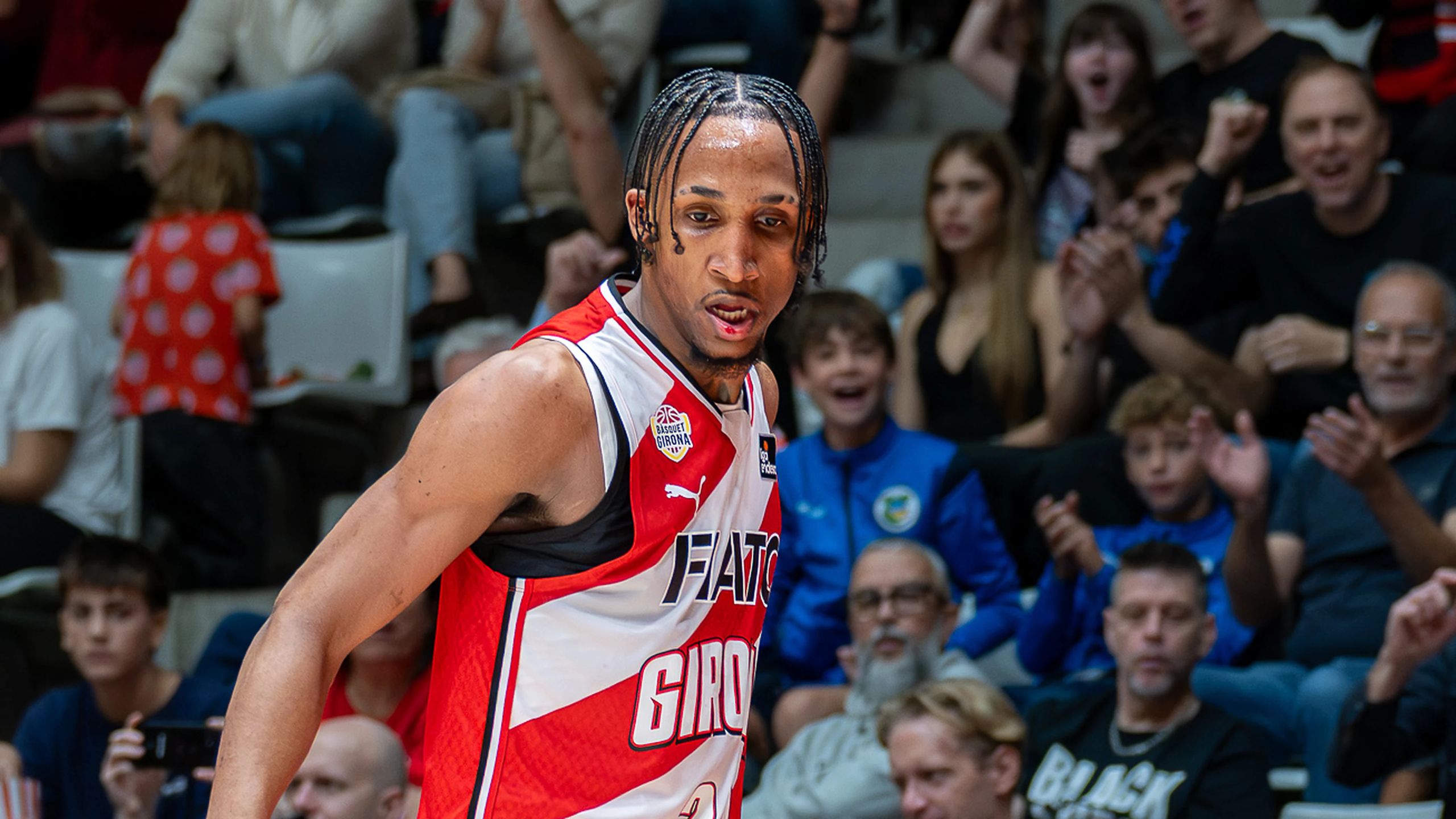 Jassel Pérez, alero del FIATC Girona, durante el partido ante el Leyma Coruña de la jornada 4 de la Liga Endesa