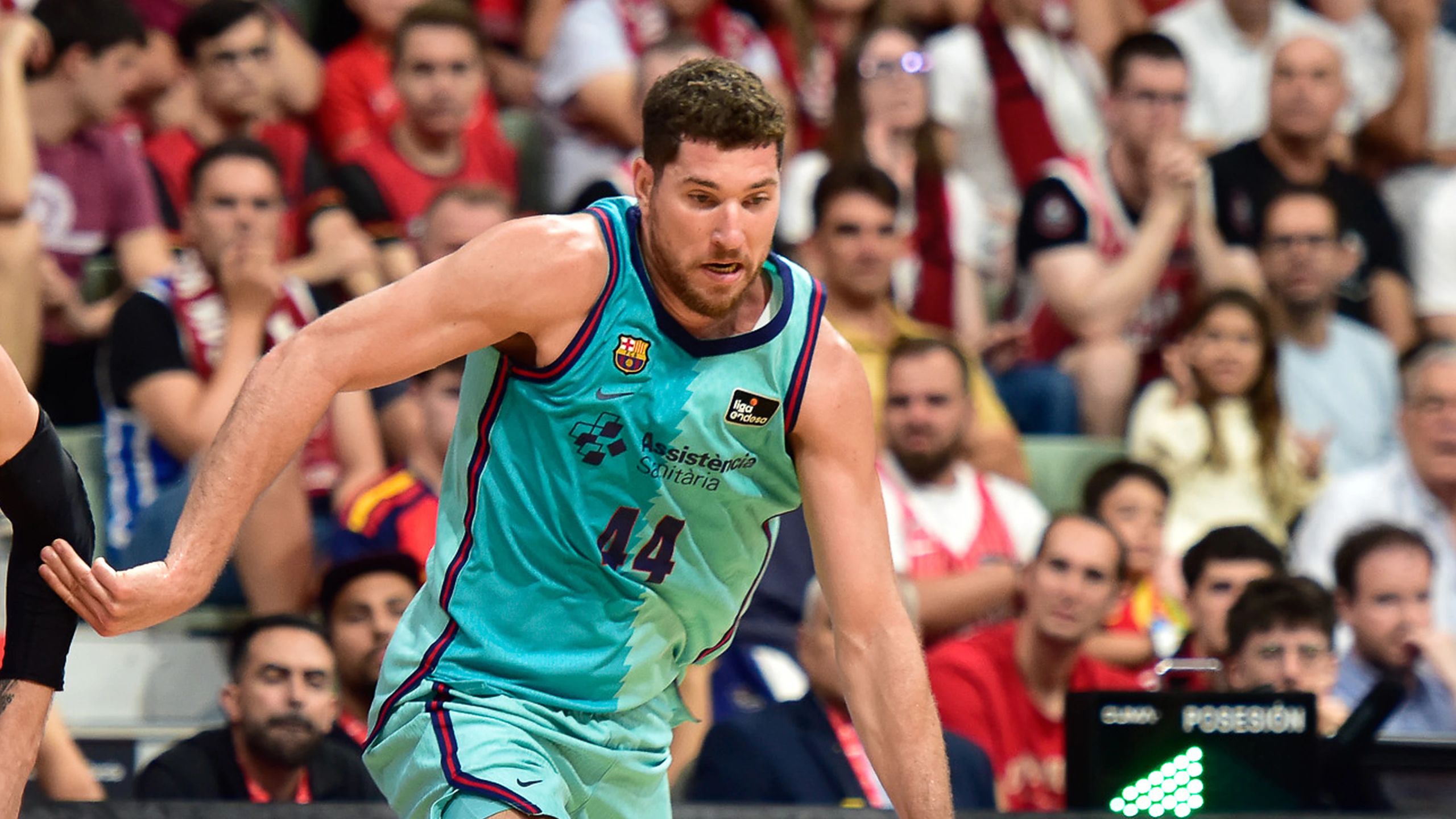 Joel Parra, jugador del Barça, en el UCAM Murcia-Barça de la Liga Endesa
