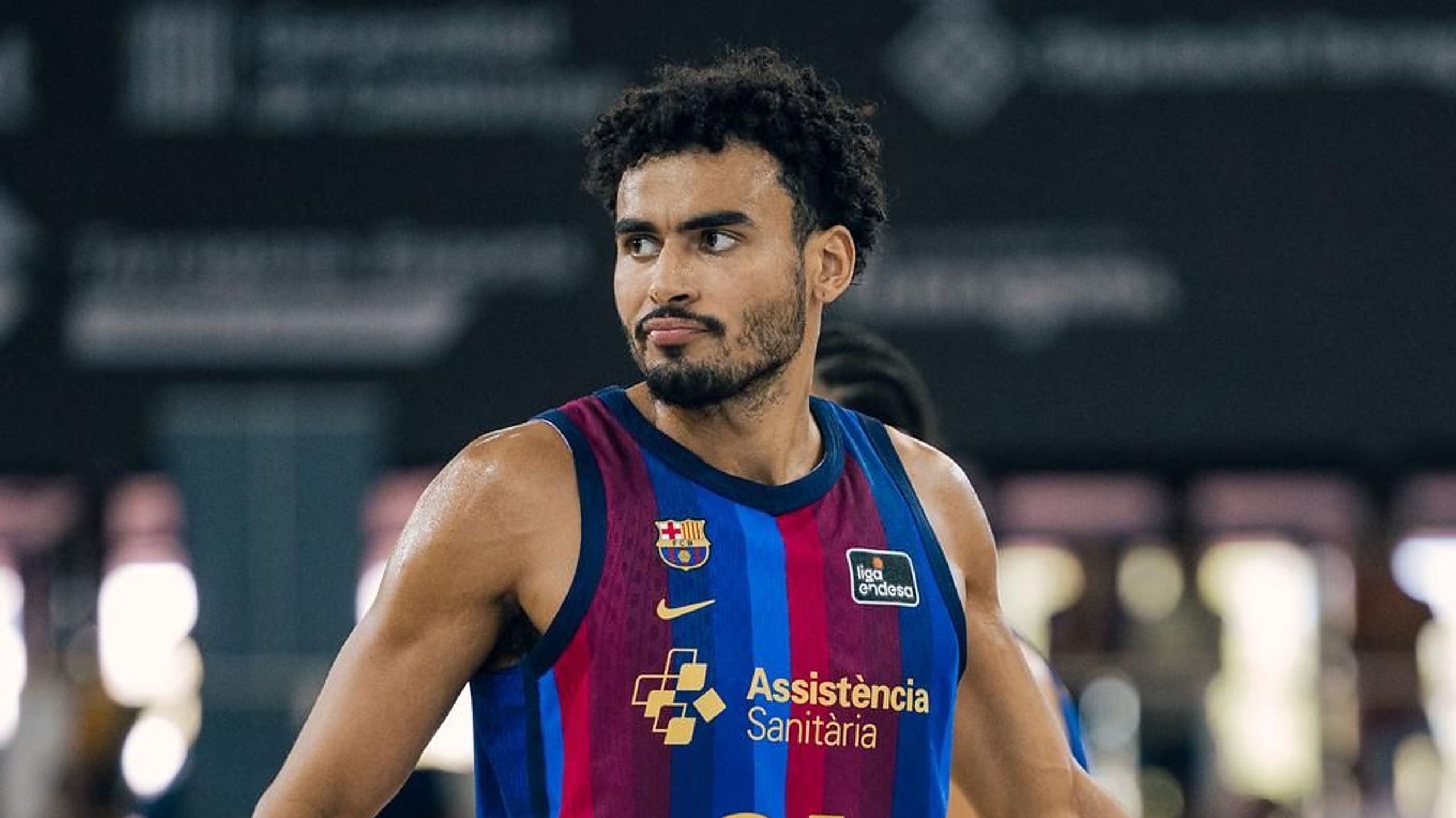 Justin Minaya, dorsal 24 del Barça, durante la final de la Lliga Catalana ante el Ilerna Lleida