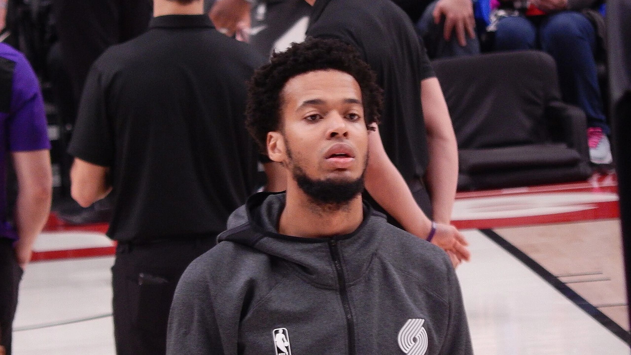 Labissiere cortado: Skal Labissiere en el calentamiento con los Portland Trail Blazers