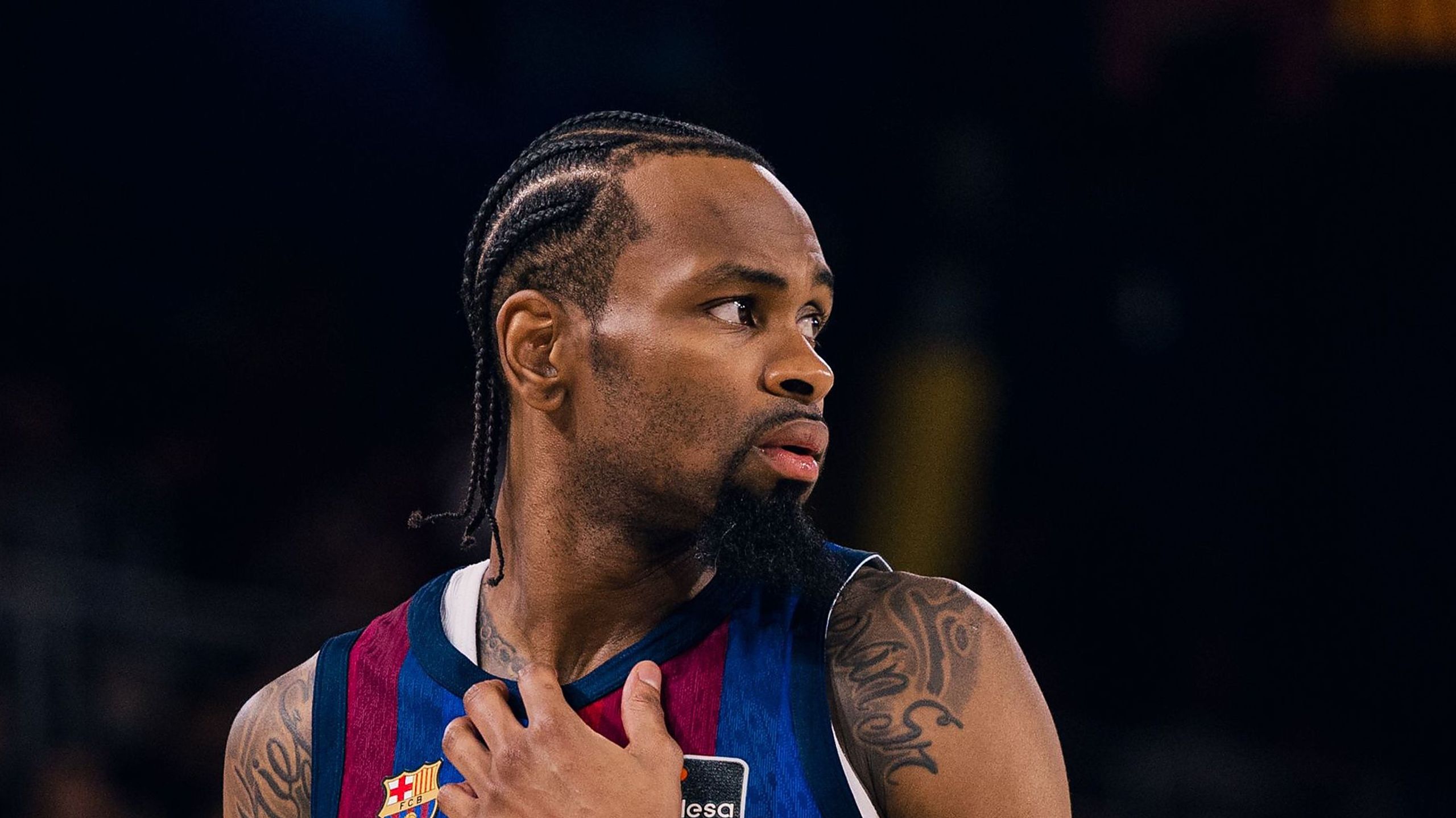 Kevin Punter, dorsal 0 del Barça, en el Palau Blaugrana durante el Barça-Valencia Basket de la Liga Endesa